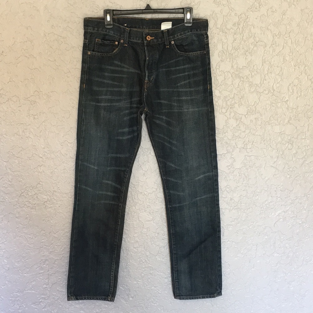 Straight legged jeans